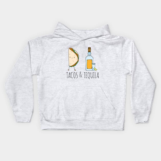 Tacos & Tequila Lover Kids Hoodie by RobinBobbinStore